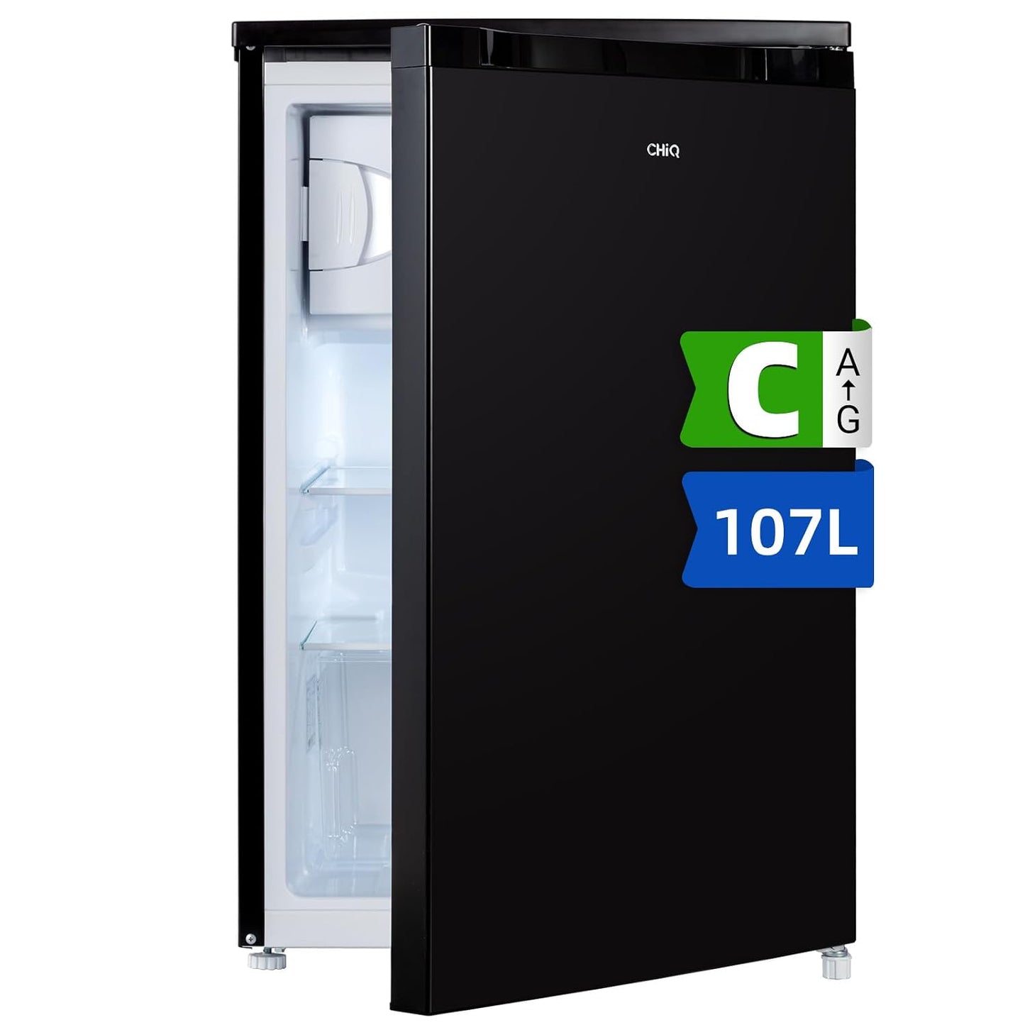 Upright Freezer 90L Reversible Door Adjustable Thermostat Black