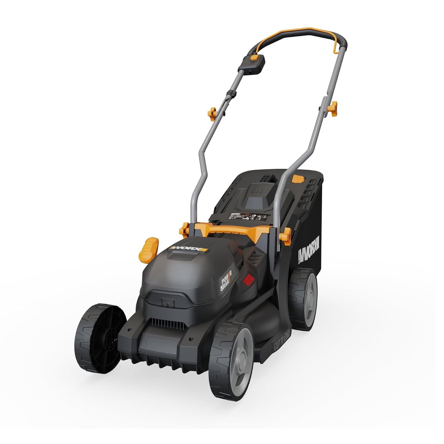 Cordless Lawn Mower 37cm Cutting Width 6 Height Settings 20-70mm 40V 4.0Ah Black