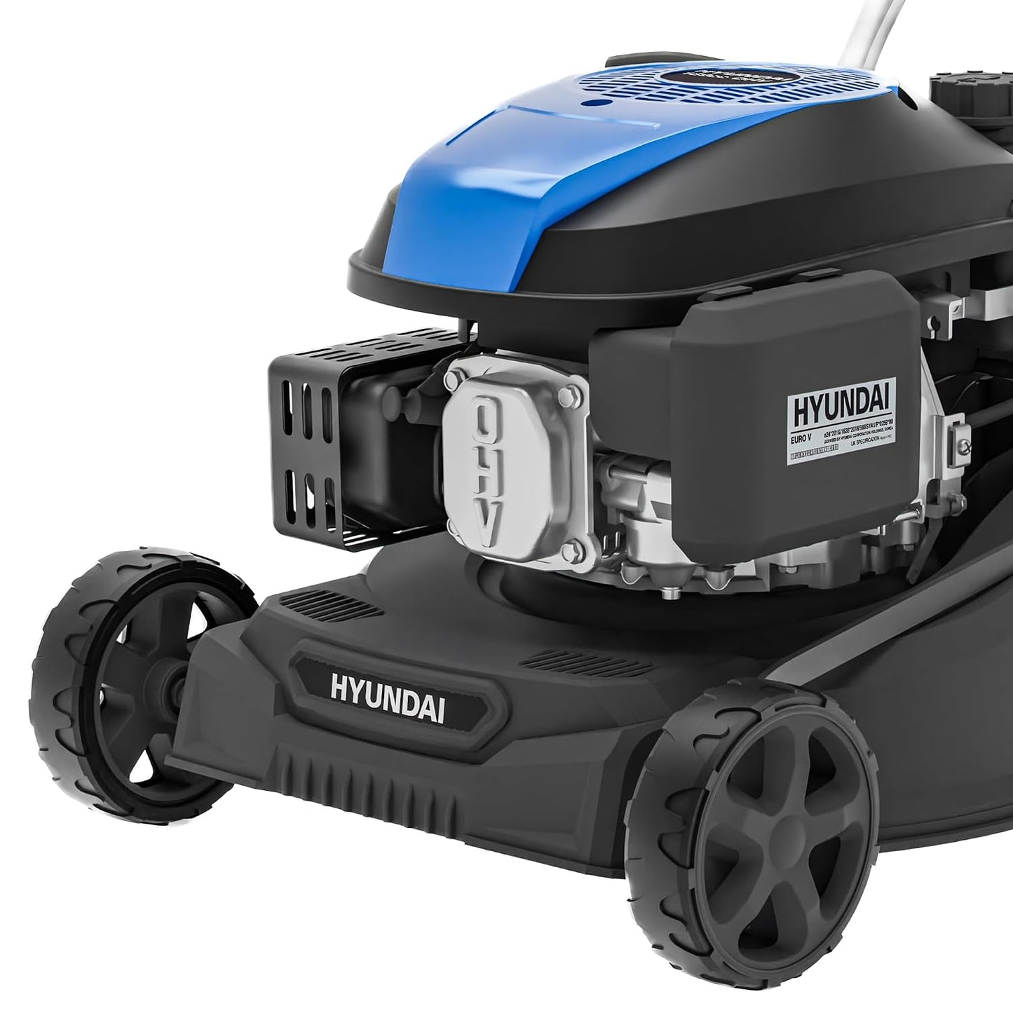 Petrol Lawn Mower 40cm 139cc 7 Cutting Heights 25-75mm 40L Grass Bag Black