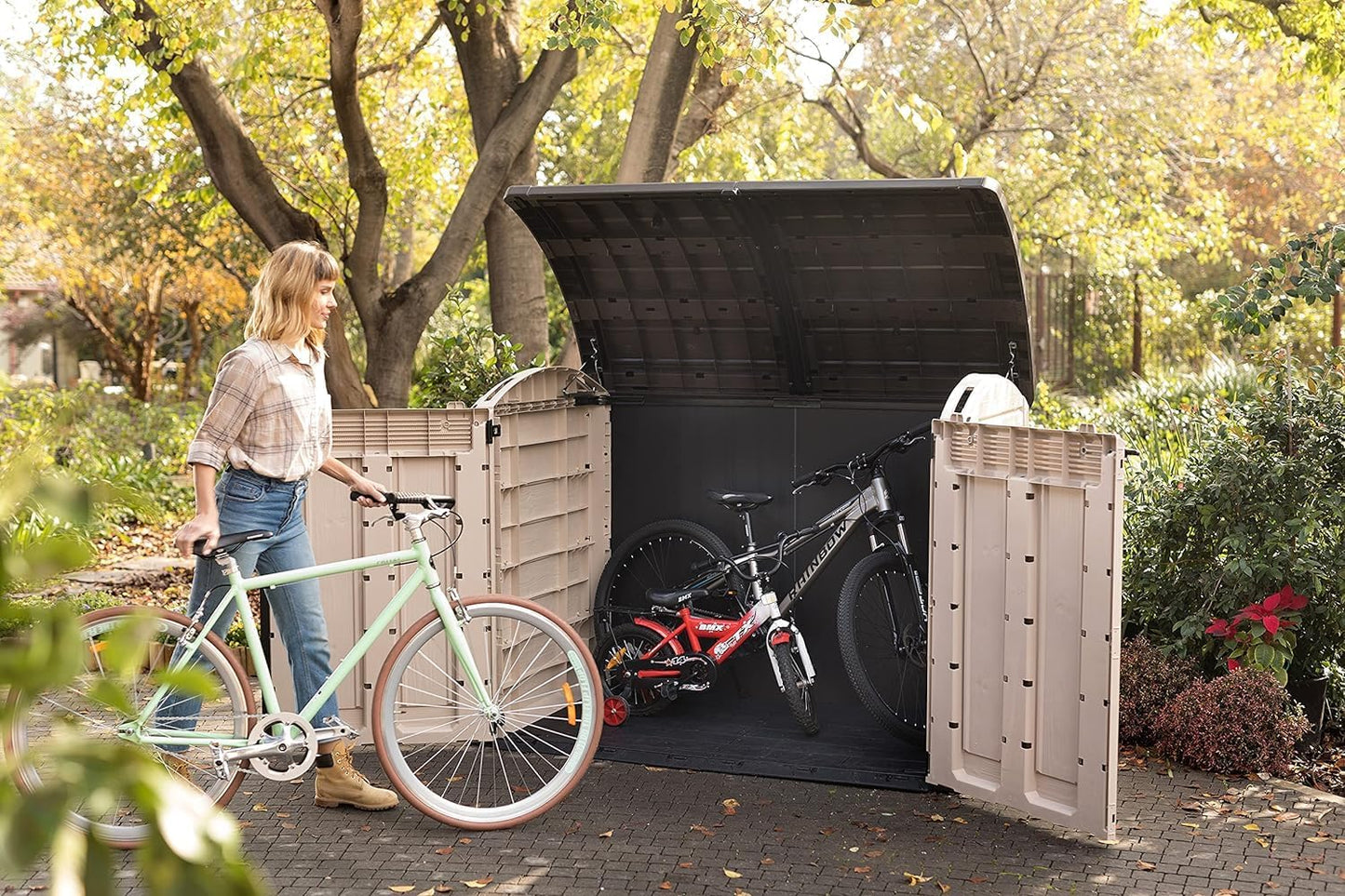 2000L Resin Outdoor Storage Shed — Extra Large Garden Storage Box