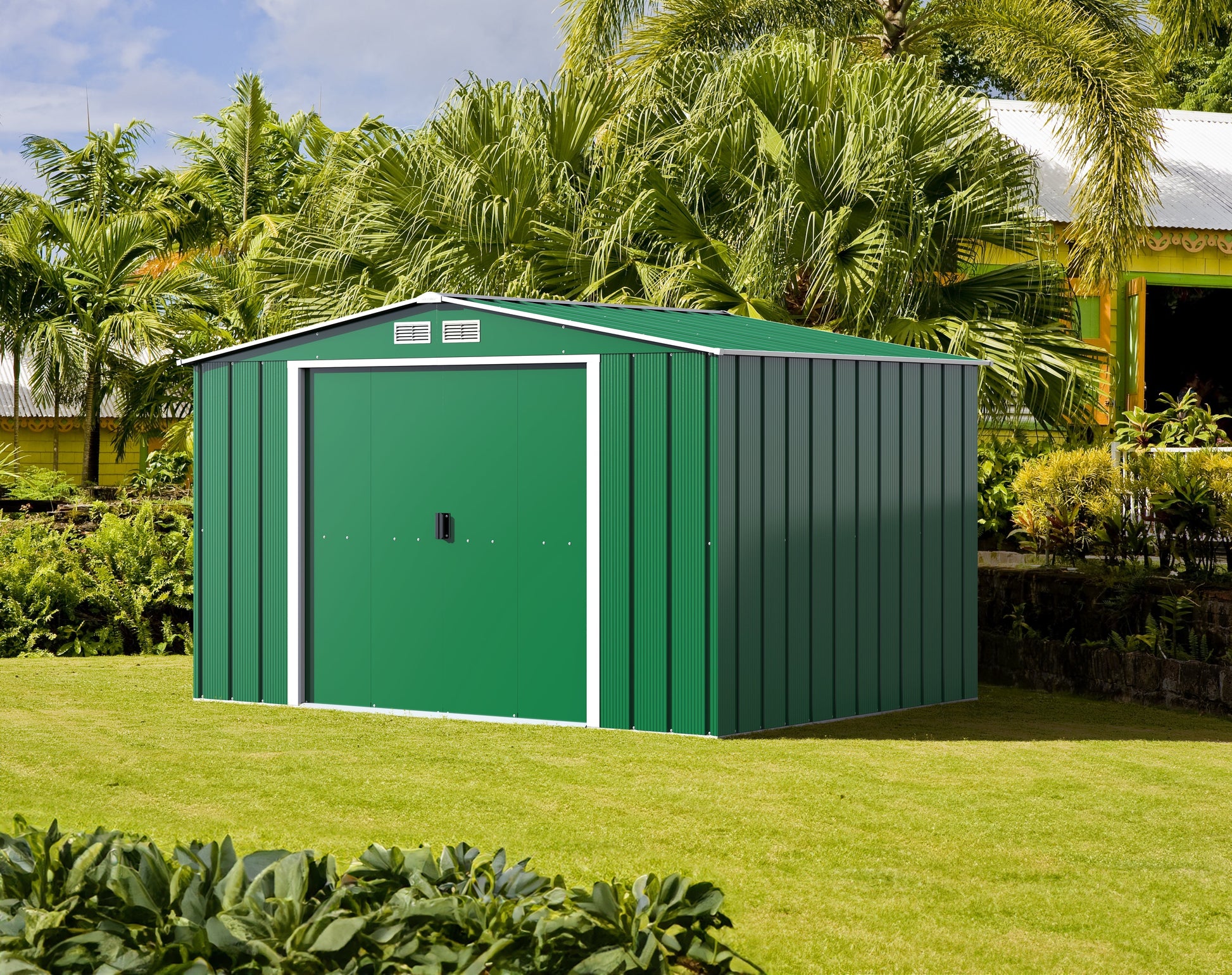 Duramax ECO 3.12 x 2.34 m Metal Shed - Green