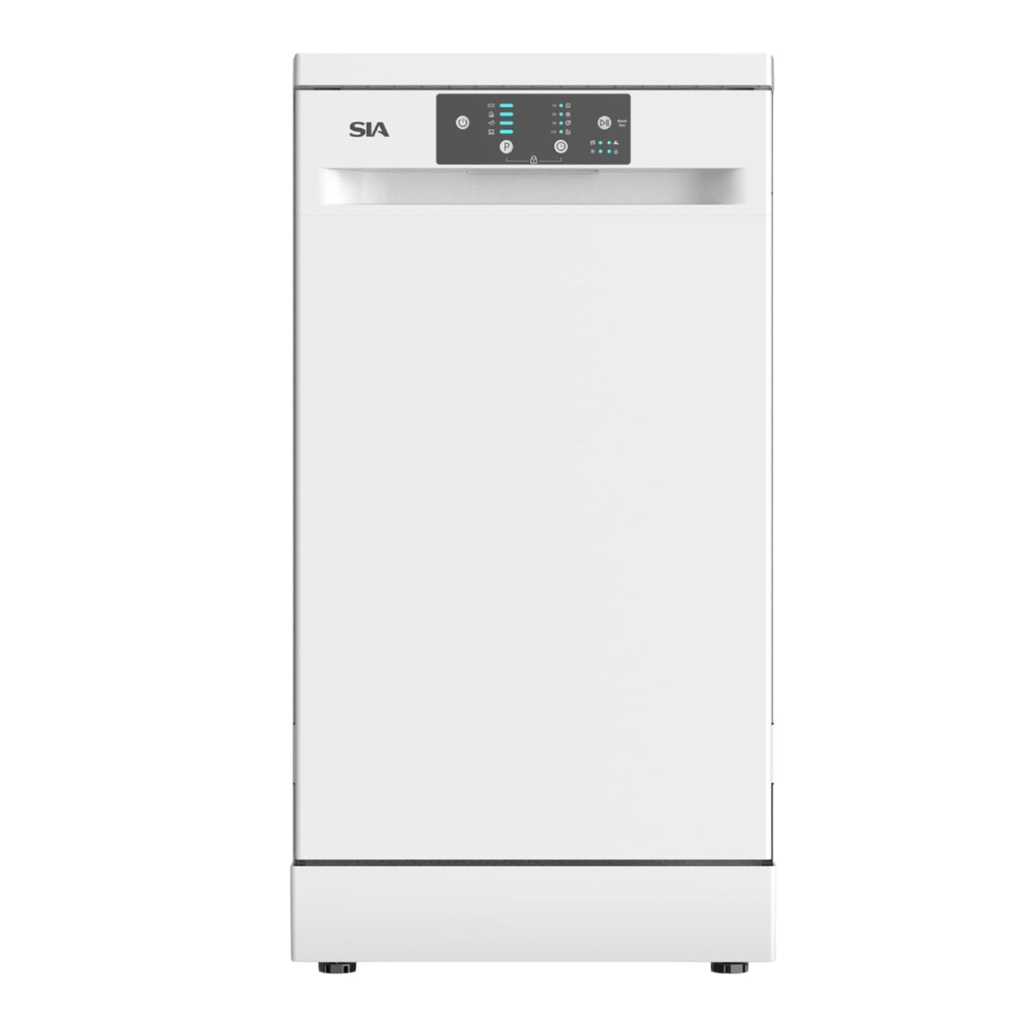 Freestanding Dishwasher 45cm 9 Place Settings 4 Programs Black