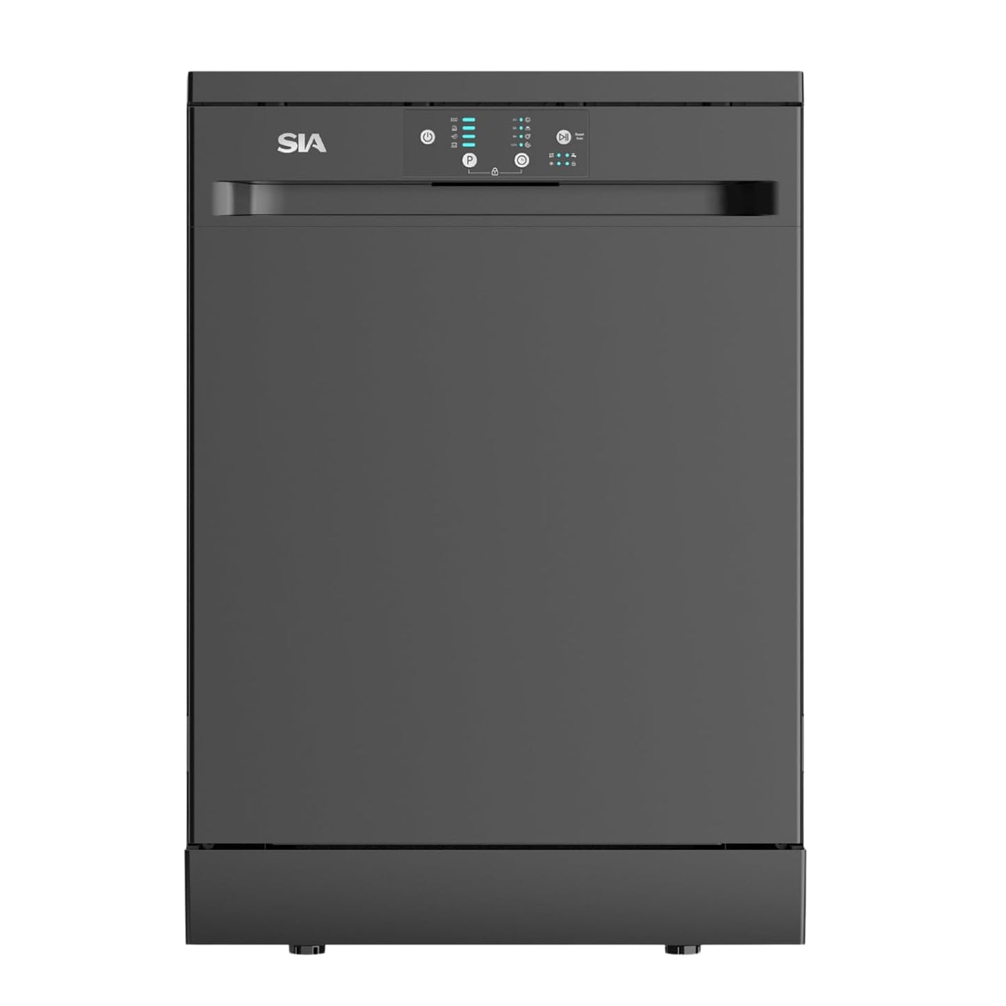 Freestanding Dishwasher 45cm 9 Place Settings 4 Programs Black