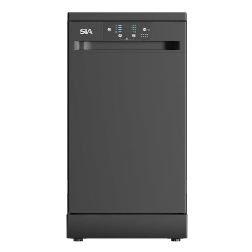 Freestanding Dishwasher 45cm 9 Place Settings 4 Programs Black