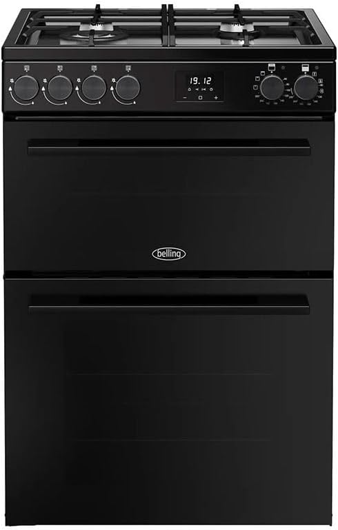 Double Oven Dual Fuel Cooker 99L 60cm Black