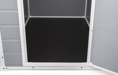 Garden Storage Shed 4 X 3 Ft Grey Resin Hinged Doors