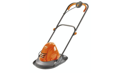 Electric Hover Lawn Mower 1400W 25cm 3 Heights 10m Cable Orange Grey
