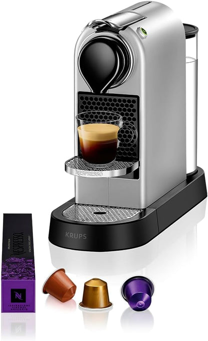 Automatic Pod Coffee Machine 1260W 1L Removable Tank Silver