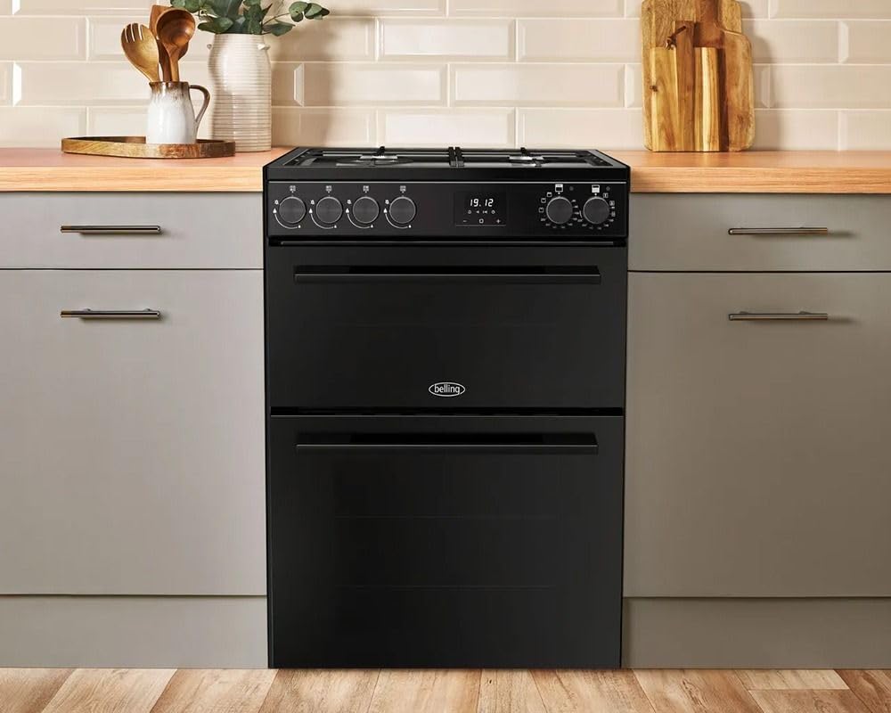 Double Oven Dual Fuel Cooker 99L 60cm Black