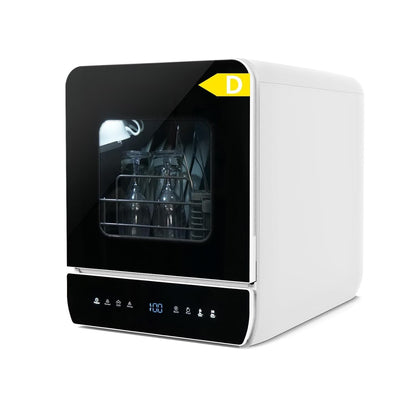 Portable Countertop Dishwasher 7 Programmes 4.8L Tank 3 Place Settings Black