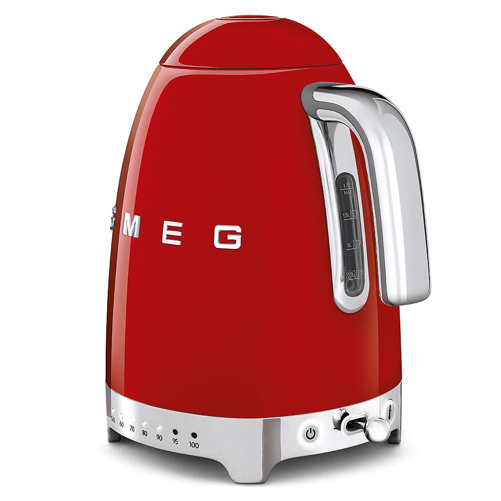 Jug Kettle With Acoustic Alarm 1.7L 3000W Stainless Steel Red