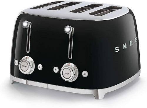 4 Slice Toaster 2000W Extra Wide Slots 6 Browning Levels Black