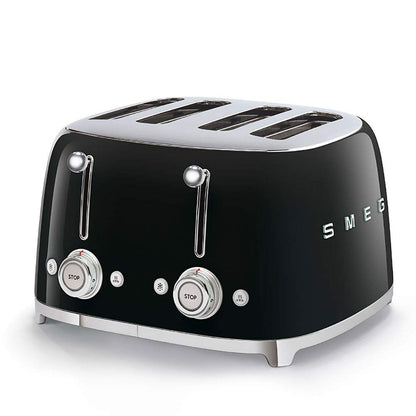 4 Slice Toaster 2000W Extra Wide Slots 6 Browning Levels Black