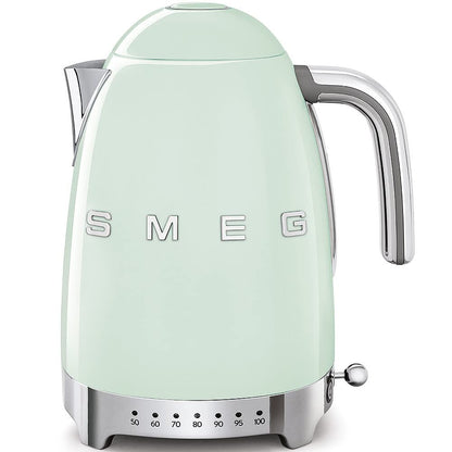 Kettle 1.7L 3kW Acoustic Alarm Pastel Green & Toaster 4 Slice 2kW Pastel Green