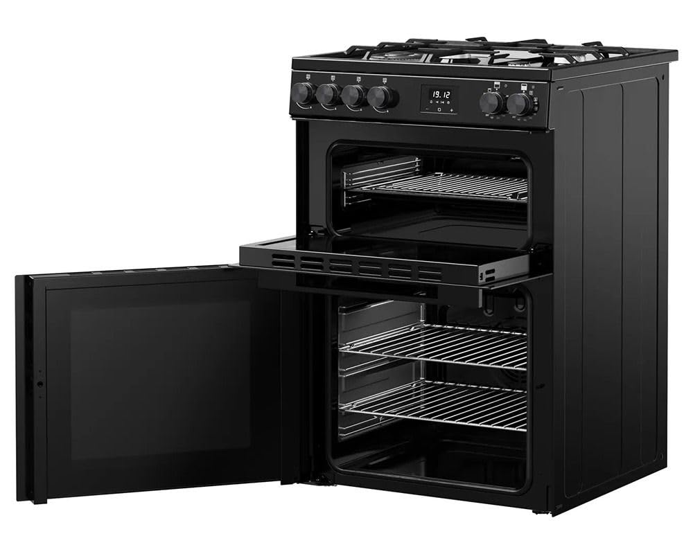 Double Oven Dual Fuel Cooker 99L 60cm Black