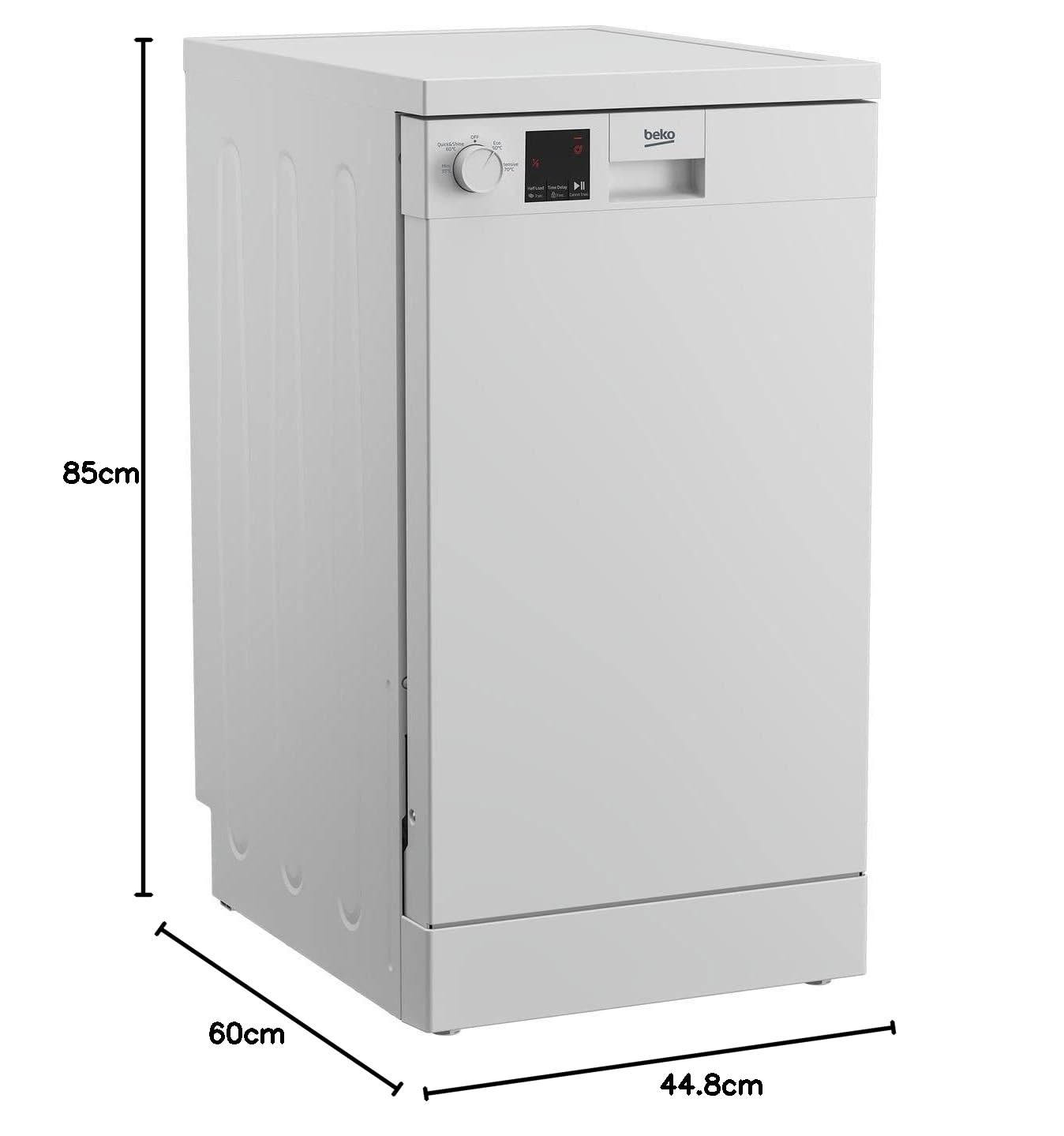 Freestanding Dishwasher 4 Place Settings 44.8cm White E Rated