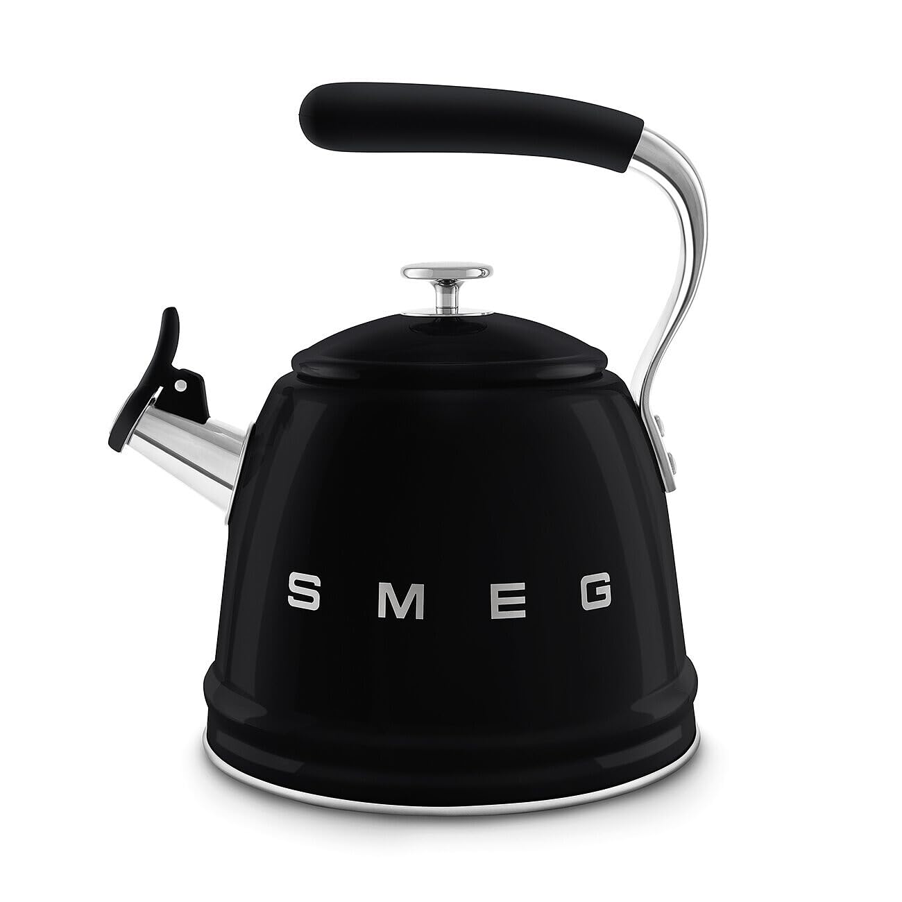 Whistling Kettle 2.3L Stainless Steel Silicone Handle Black