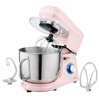 Stand Mixer 1200W 7L Stainless Steel Bowl 6 Speeds Pulse Pink