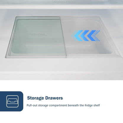 Integrated Under Counter Fridge 110L LED Light Reversible Door White