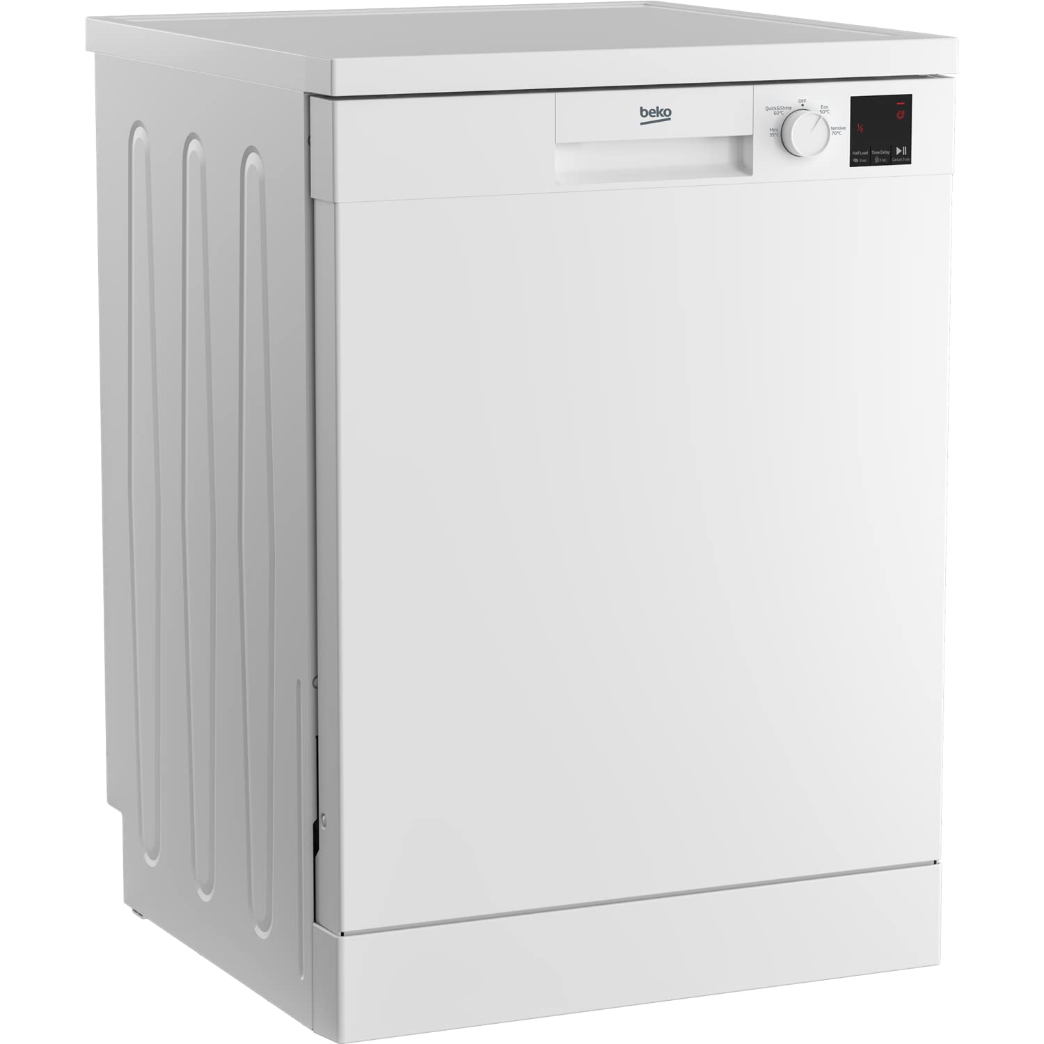Freestanding Dishwasher 13 Place Settings 49dB Mini 30 Programme LED Display White