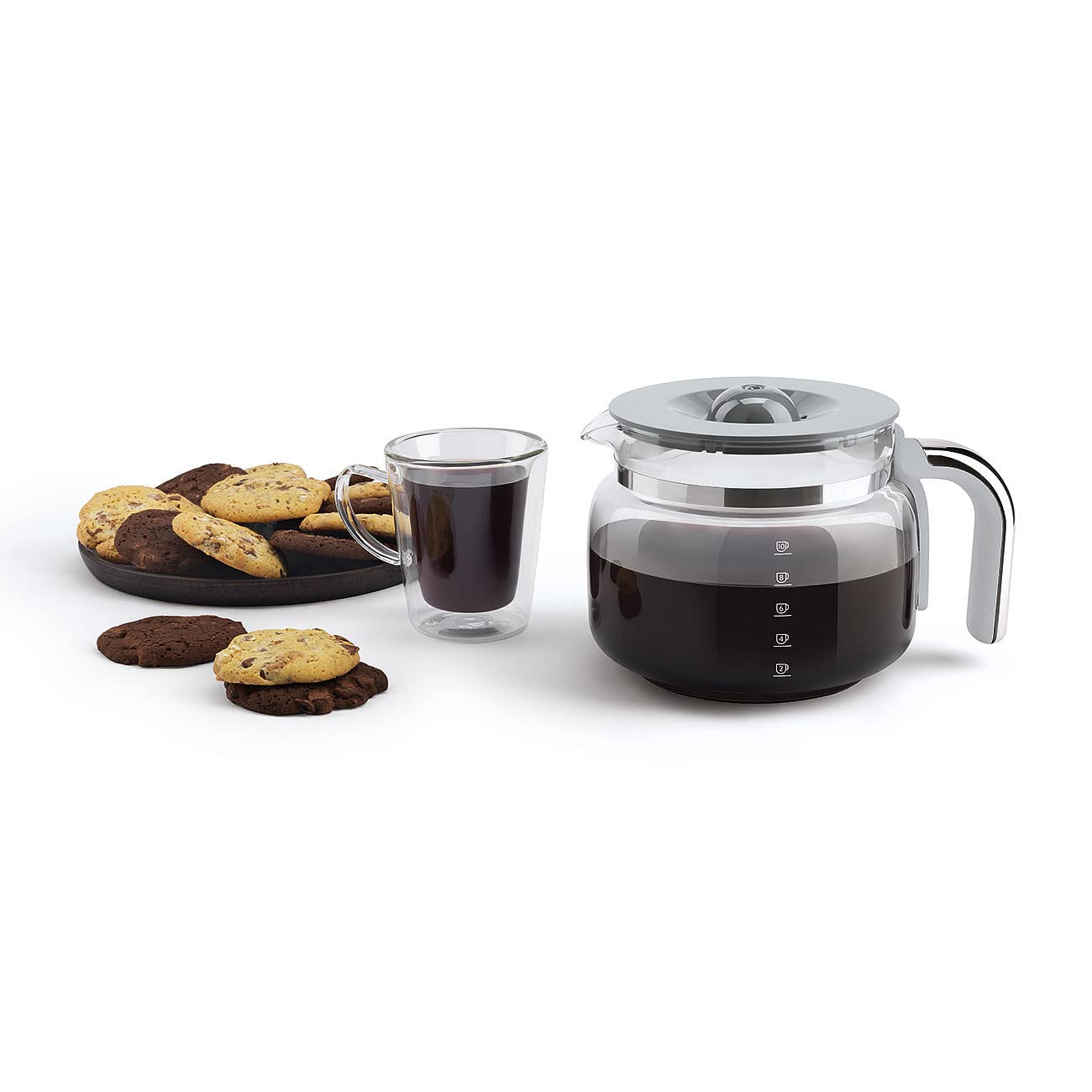 Drip Coffee Machine 1.4L 1050W 10 Cup Auto-Start Cream