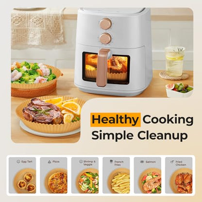 Air Fryer Liners 205 Pcs 8 Inch Disposable Non-Stick Paper For 5-8 Qt Basket