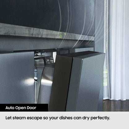 Built-In Dishwasher 14 Place Setting Auto Door Open Express Wash Black