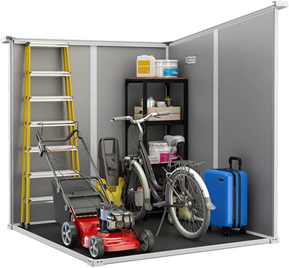 6x4ft Resin Outdoor Storage Shed — Bikes, Tools & Garden Storage