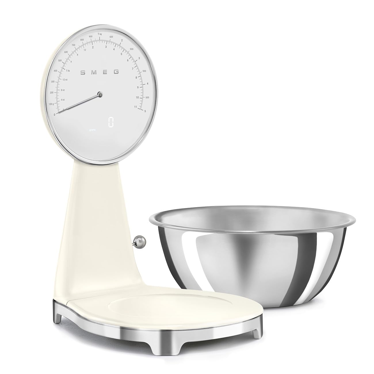Analog And Digital Kitchen Scale 5Kg 1G Accuracy Stainless Steel Cream