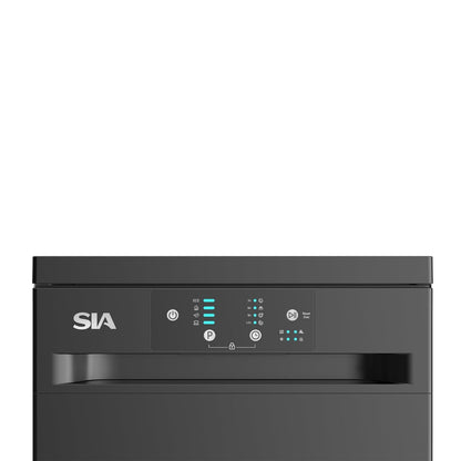 Freestanding Dishwasher 45cm 9 Place Settings 4 Programs Black