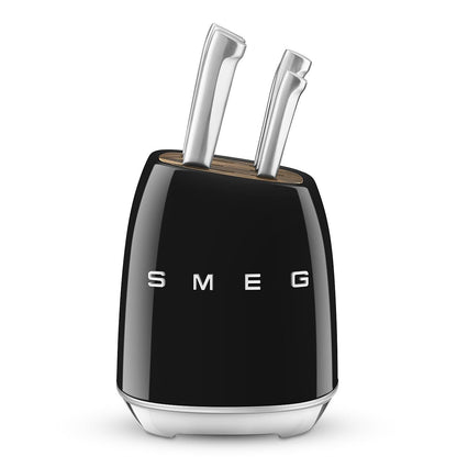 Knife Block Set With Integrated Sharpener 6-Piece Stainless Steel Black