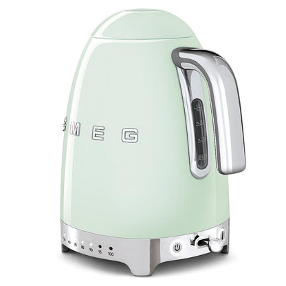 Kettle 1.7L 3kW Acoustic Alarm Pastel Green & Toaster 4 Slice 2kW Pastel Green