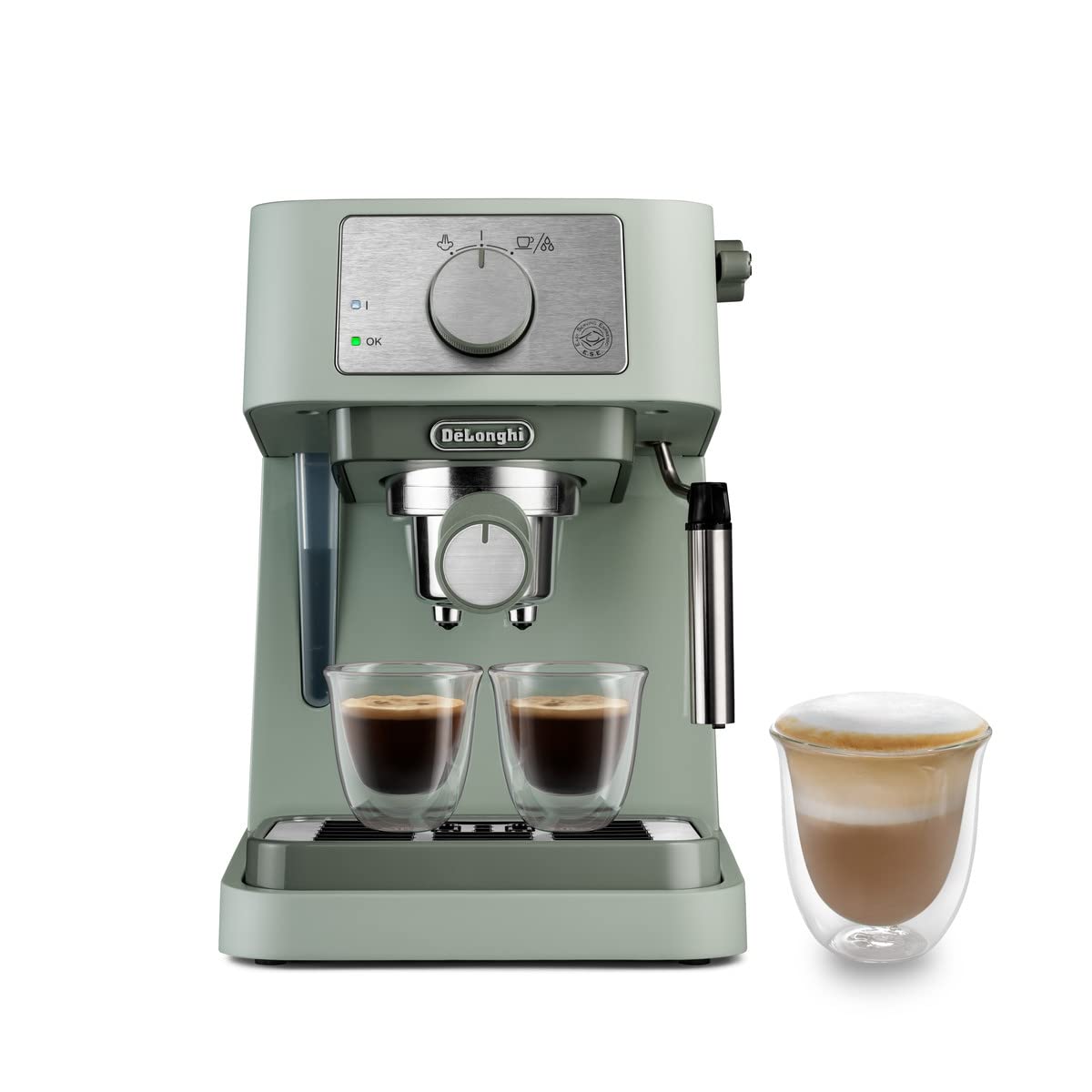 Pump Espresso Coffee Machine 15 Bar 1L Stainless Steel Black