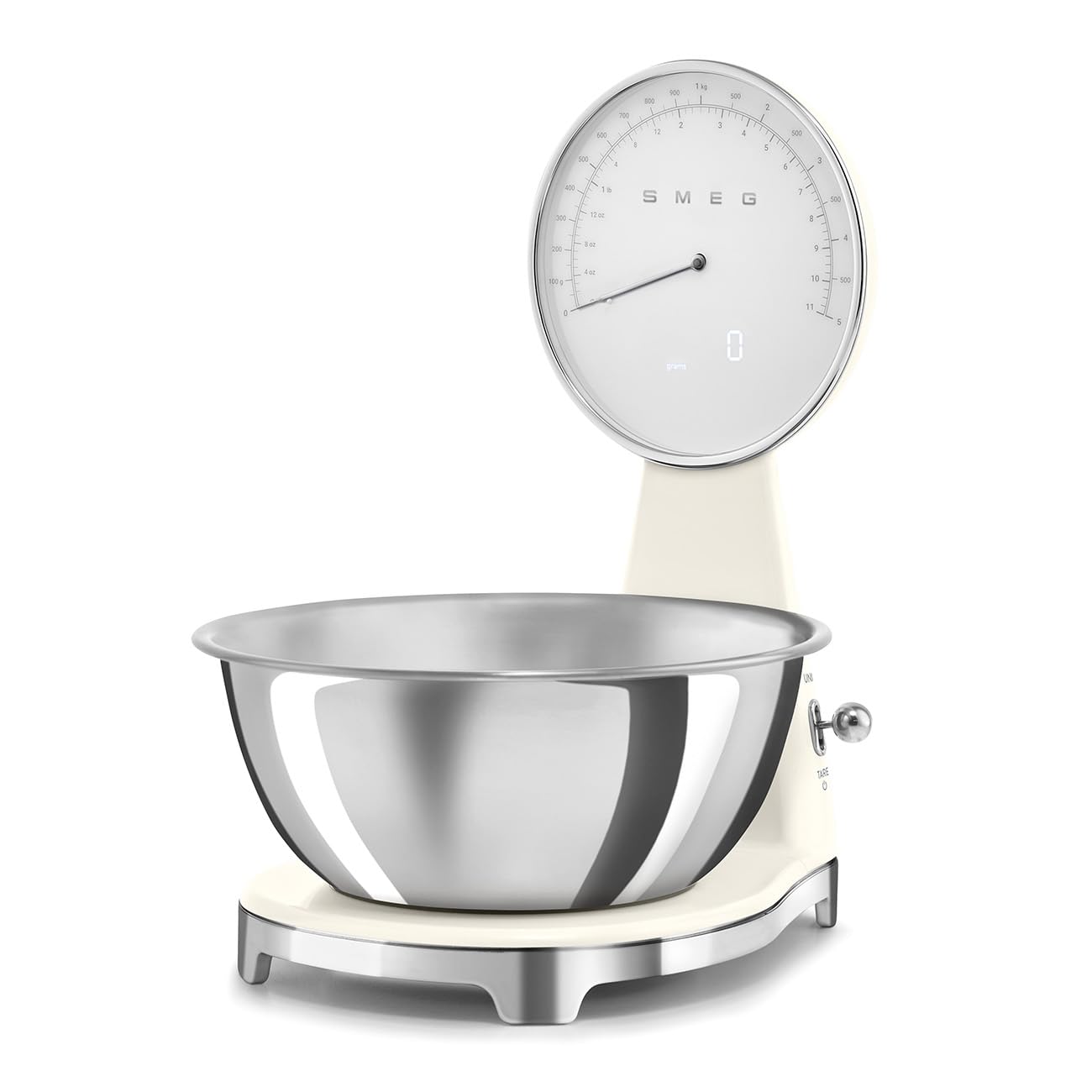 Analog And Digital Kitchen Scale 5Kg 1G Accuracy Stainless Steel Cream