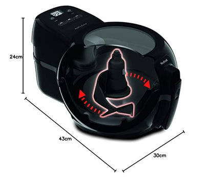 Air Fryer 1.2kg Capacity 1550W 6 People Low Oil Automatic Scoop Black