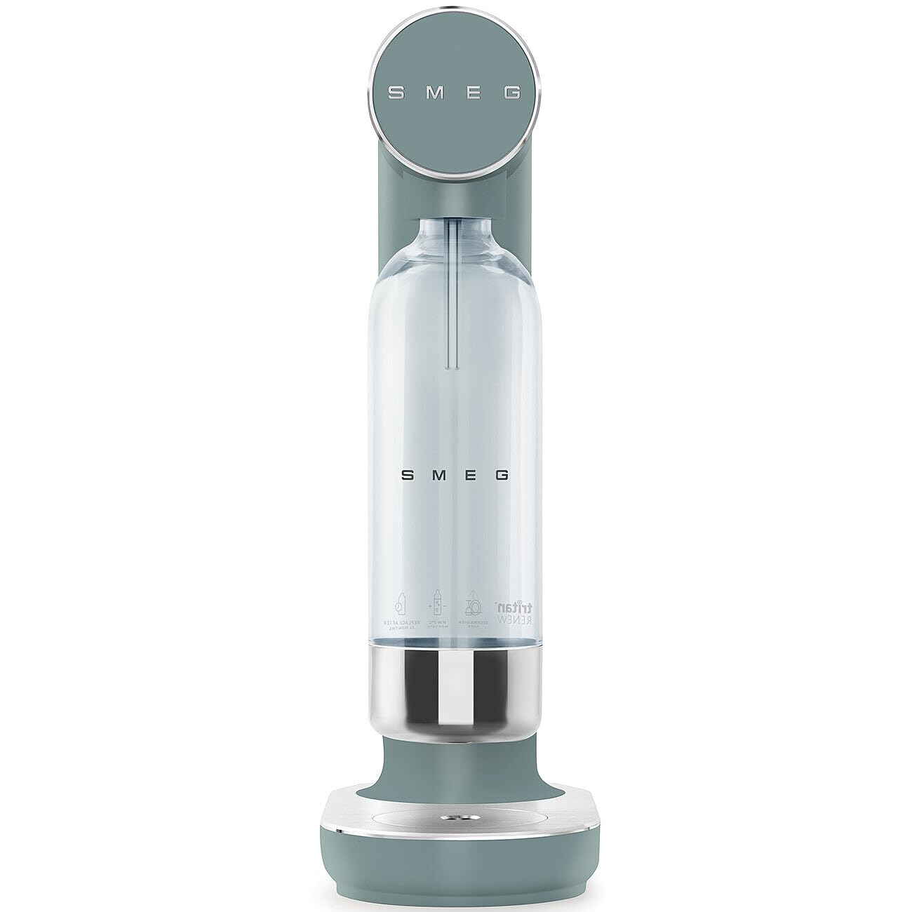 Soda Maker 800ml Non-Slip Feet Space Saving Design Emerald Green