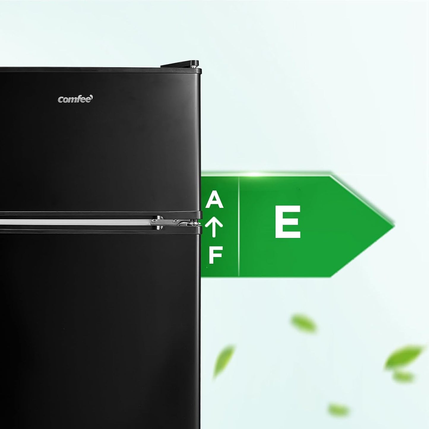 Under Counter Fridge Freezer 87L Double Door Reversible Door Black