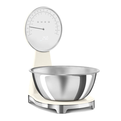 Analog And Digital Kitchen Scale 5Kg 1G Accuracy Stainless Steel Cream