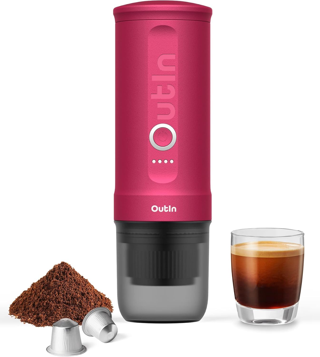Portable Espresso Machine 20 Bar Self-Heating USB-C Space Grey