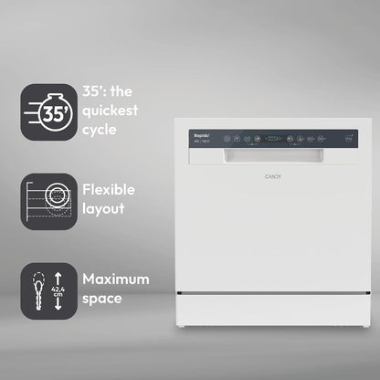 Table Top Dishwasher 6 Place Settings 35 Min Cycle White