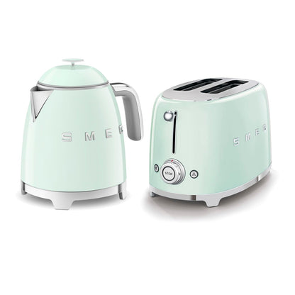Retro Range Breakfast Set 0.8L Mini Kettle 2-Slice Toaster Pastel Green