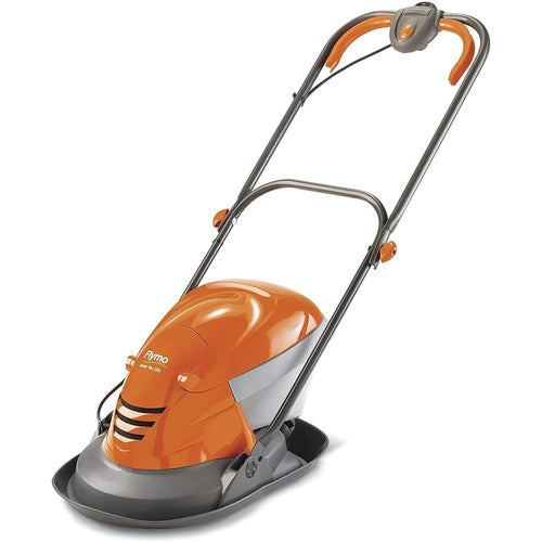 Hover Lawn Mower 25cm 1400W 15L Grass Box 4 Cutting Heights Orange Grey