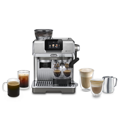 Espresso Pump Coffee Machine 1450W Cold Brew Function Milk Frother Titanium