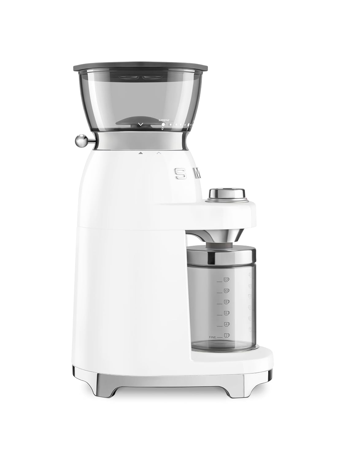 Electric Coffee Grinder 240g 150W Conical Burr White
