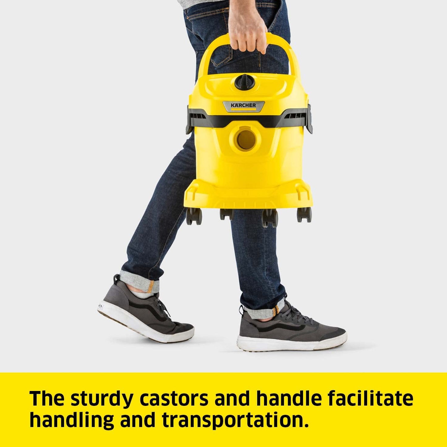 Wet And Dry Vacuum Cleaner 12L 1000W Blowing Function Yellow