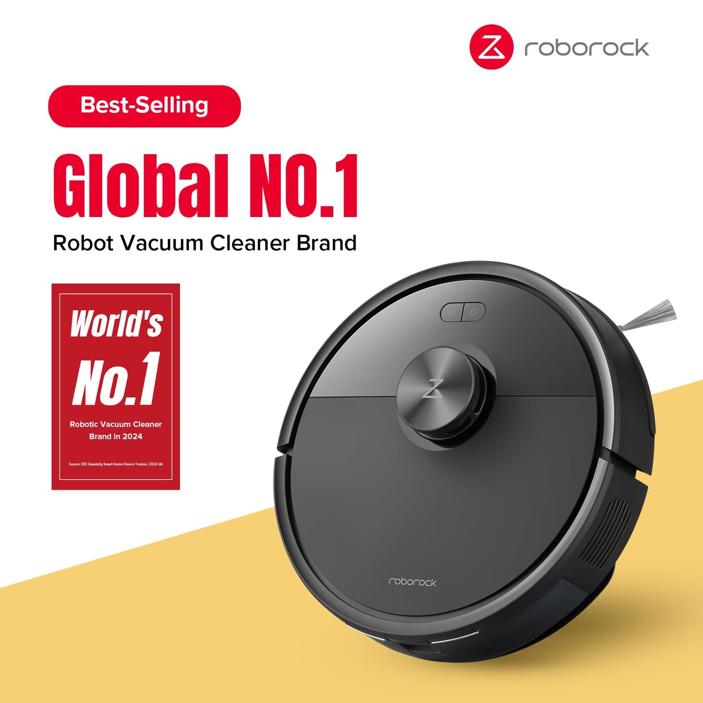 Robot Vacuum And Mop 10000Pa HyperForce Suction Dual Anti-Tangle Black