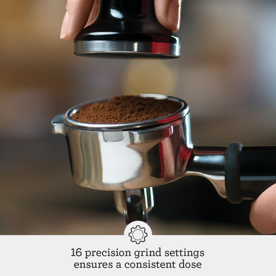 Bean To Cup Coffee Machine 16 Grind Settings 15 Bar Pump PID Temp Control Brushed Stainless Steel