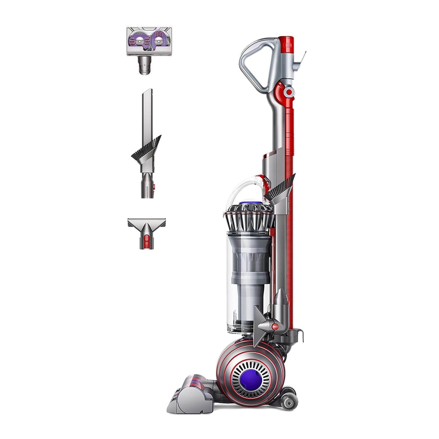 Upright Bagless Vacuum Cleaner 700W Self-Detangling Pet Hair Nickel/Silver