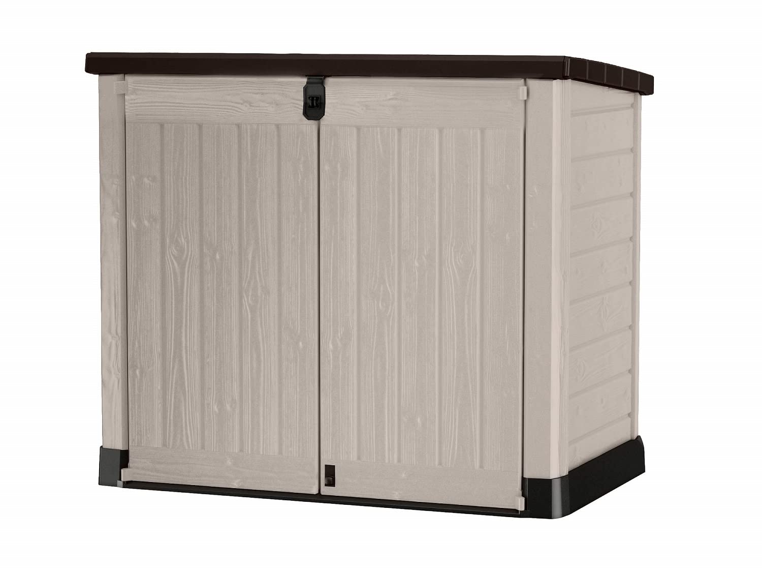 Outdoor Garden Storage Shed 57 X 32 X 48 In Grey Plastic Double Doors