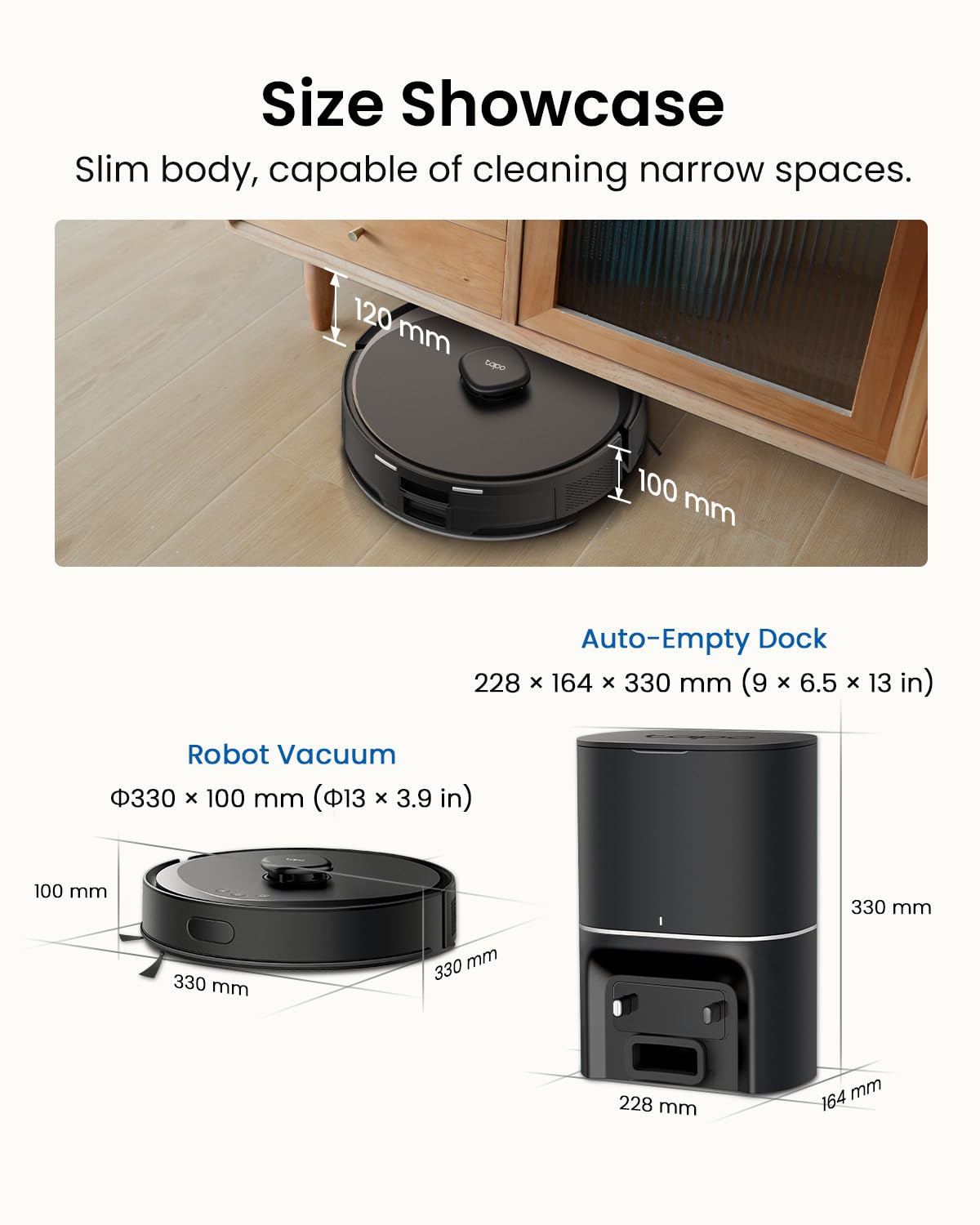 Robot Vacuum Cleaner 5300Pa LiDAR Navigation Auto-Empty Black
